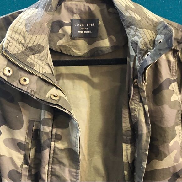 Love Tree Camo Long Jacket - Picture 4 of 6